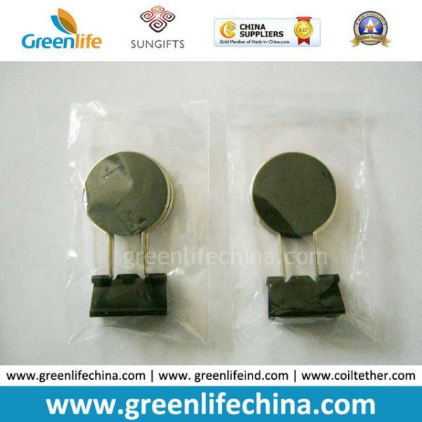 Black Metal Binder Clip W/Round Plastic Handle Ready for Logo