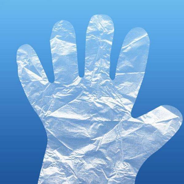 HDPE Plastic Clear Disposable Gloves Customizable Thickness For Household Cleaning