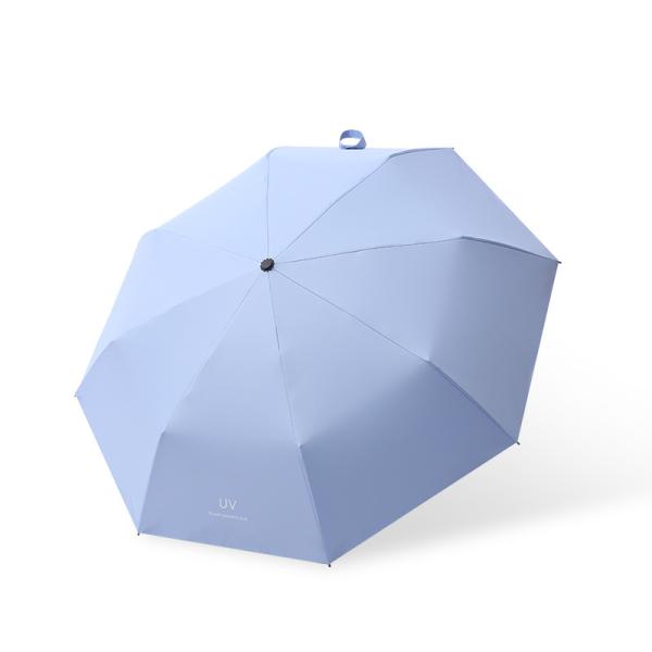 Custom Logo Printing Black Pongee Fabric Automatic 3 Fold Umbrellas for Wholesal