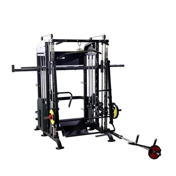 Équipement de gym de haute qualité tout-en-un en intérieur Machine Smith en acier multifonctionnelle pour l'entraînement du dos, de la poitrine, de l'épaule et du bras