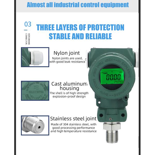 Zhejiang Produced 0.5%FS 24v LED Digital Display High Temperature Pressure Transmitter