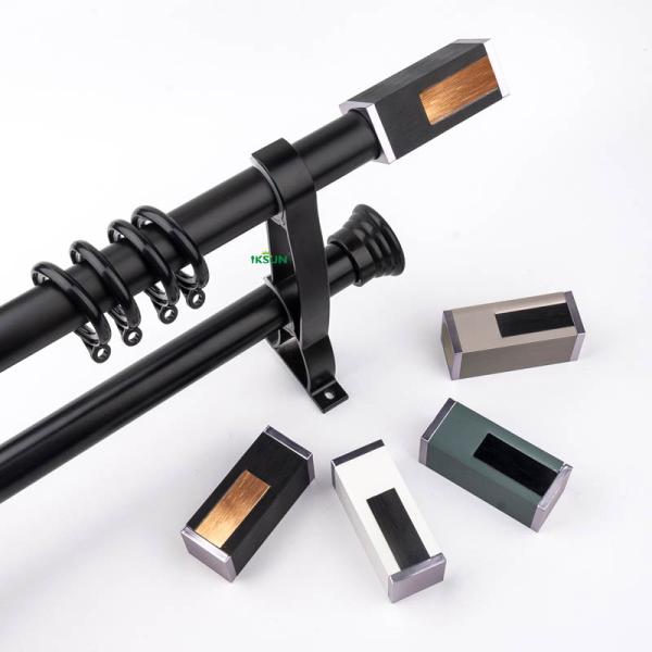 Contemporary Classical Roma Pole Aluminium Wall Mout Curtain Rods Set For Home