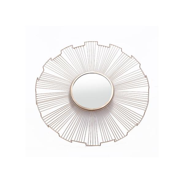 Round Framed Concavo-Convex Modern Metal Wall Art Mirror For Home Decoration