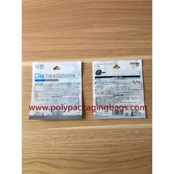 Hanger Hole Foil Ziplock Bags Packaging Bluetooth Headset Electronic Products