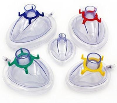 Non Toxic PVC Anesthesia Face Mask , Latex Free Oxygen Breathing Mask
