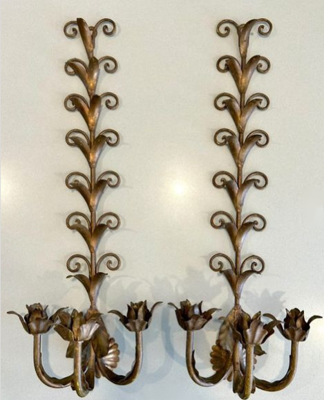 High End 5 Star Hotel Wall Iron Work Luxury Sconce Decoration