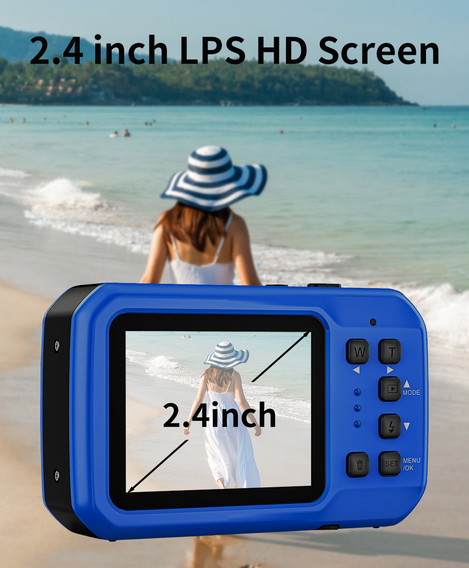 Retro Vintage  4K 64MP HD Waterproof Camera With IP68 5M Waterproof Auto Focus 16X Digital Zoom Underwater Camera for Snorkeling