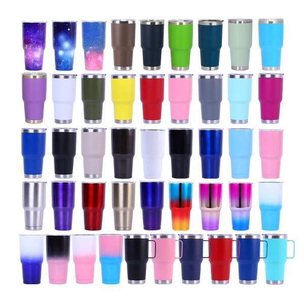 Unbreakable Eco Friendly BPA Free 30 Oz Vacuum Insulated Tumbler Skinny Double Wall Personalized Metal Tumblers Fits Most Cup Holders Rust Resistant