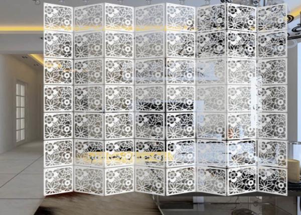 Luxurious Fireproof Decorative Privacy Screen , Laser Cut Metal Panels Corrosion Protection