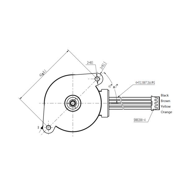 Permanent Magnet Stepper Motor 35MM 24V 7.5 Degree For Packing Machine