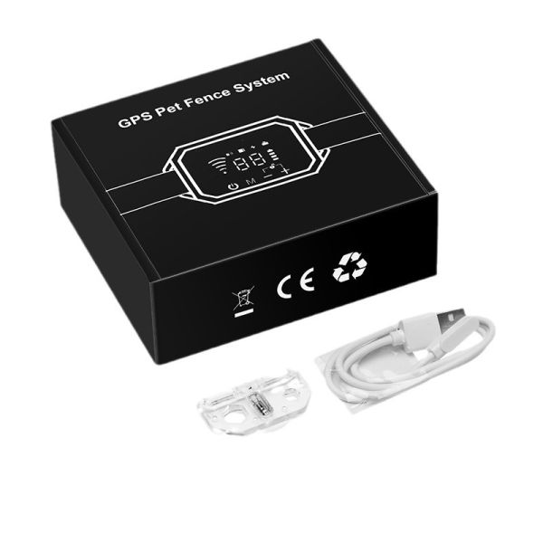 Portable Smart GPS Wireless Dog Fence System IP67 Waterproof Rechargeable Eco-Friendly Nylon Training Shock Collar Adjustable