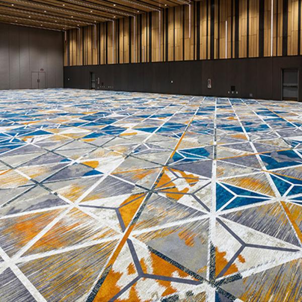 Custom Designed Floral Pattern Luxury Wool Floor Carpet for Hotels and Movie Theaters