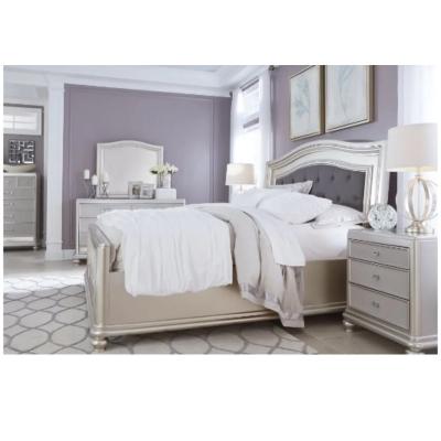 MDF Metal Platform Bed 5 Piece Bedroom Sets Queen King Size