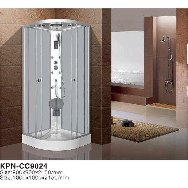 Shower Cabin with white   acrylic tray  silive  aluminium