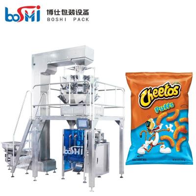 Máquina de embalagem de nivelamento do petisco do nitrogênio automática para o alimento soprado