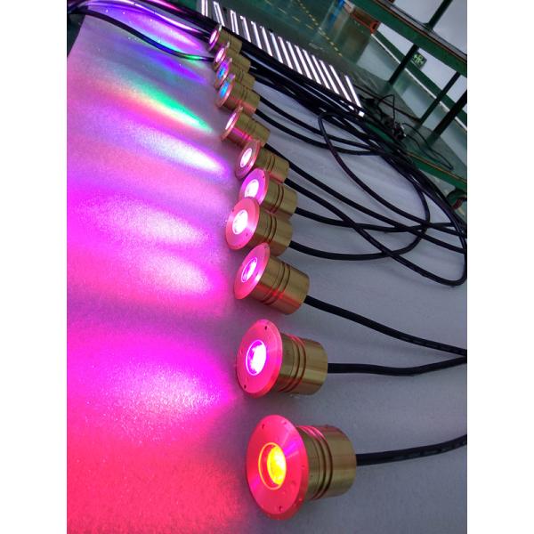 Супер яркий 3W Мини светодиодные подводные пруд огни С латунный корпус