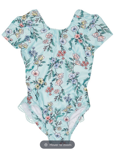 Summer Kids Green Leaf Printed Bikini Set One/Two-Piece Beach Suit Baby Girls Split Swimwear Photography Clothes Beach W