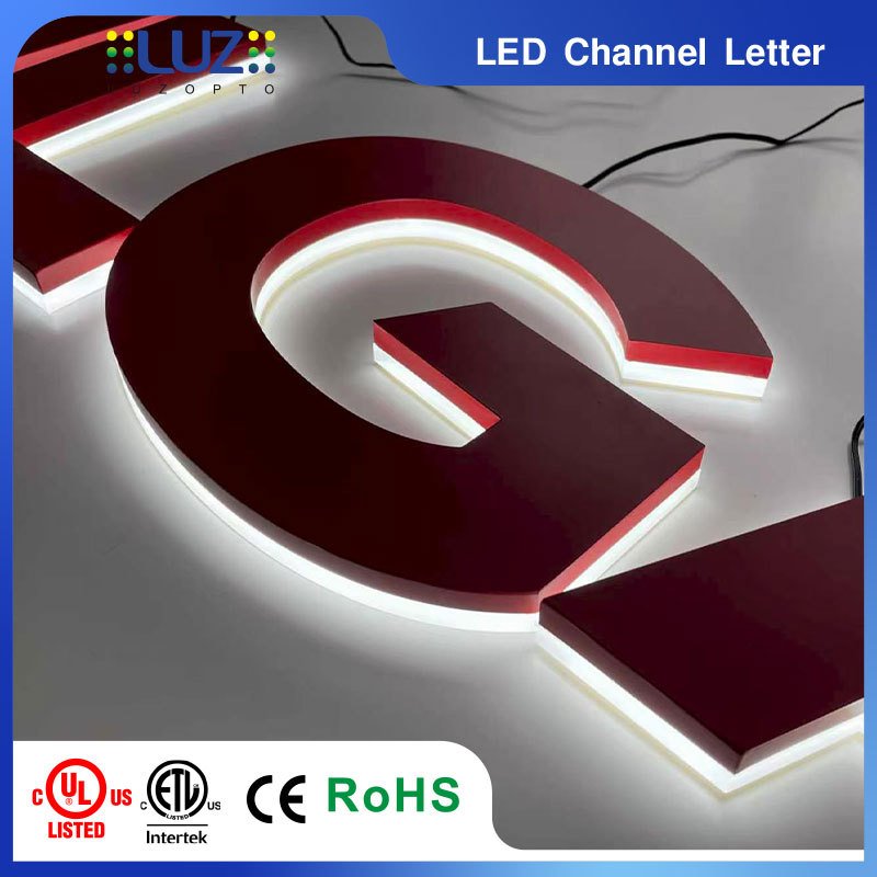 Solid Face Edge-Lit Acrylic 3D LED Letters for Outdoor & Indoor Storefront Signs