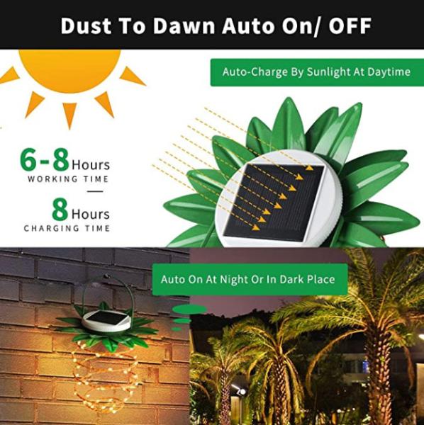 60LEDs Hanging Pineapple Solar Lantern