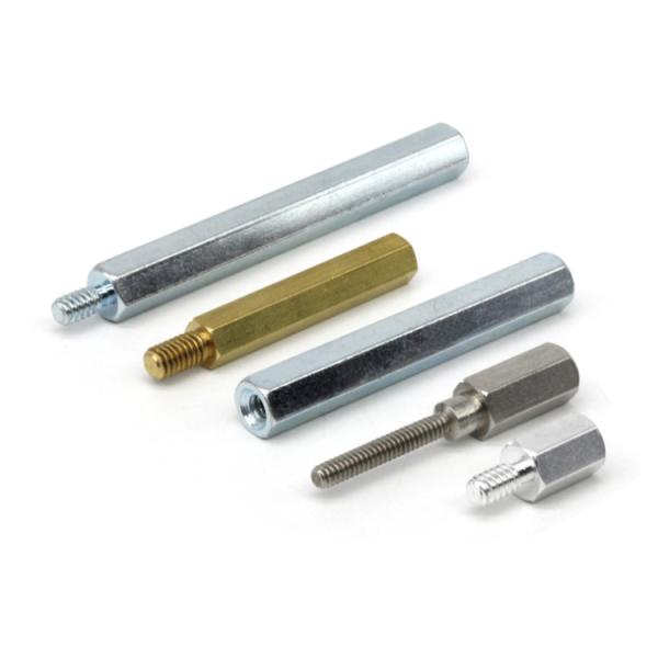 A linha de aço inoxidável encanta o homem do parafuso masculino do suporte isolador e o suporte isolador fêmea
