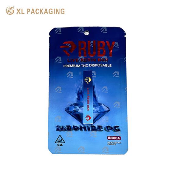 Custom Heat Sealing Mylar Foil Zip Top Paper Sticker Reusable Storage Bags