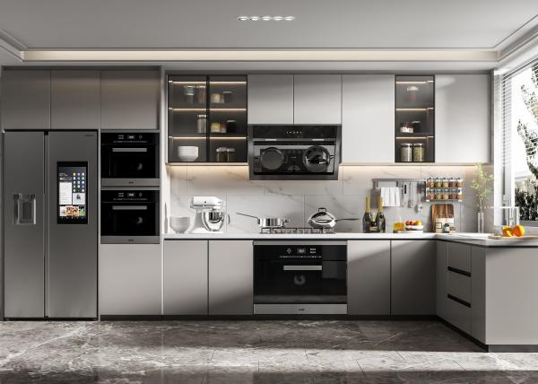 Ready To Assemble Luxury Kitchen Cabinet Modern Cabinet Furniture Set
