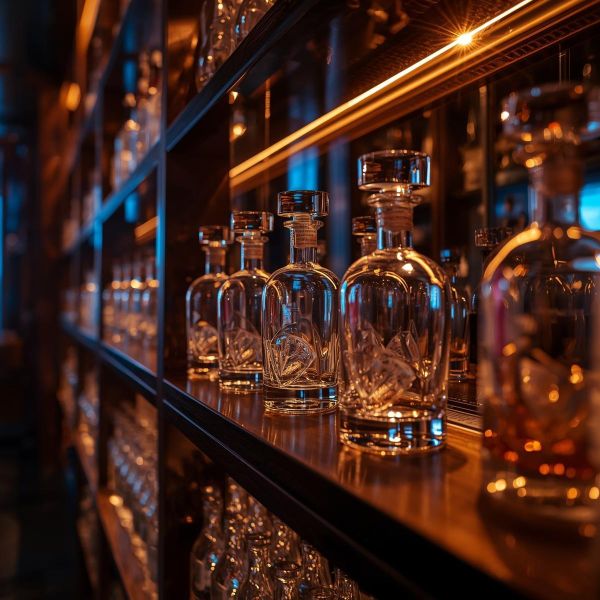 4000ml Flint Glass Gallon Vodka Bottle Screw Top For Alcohol Container 1300g CY4000-1448B