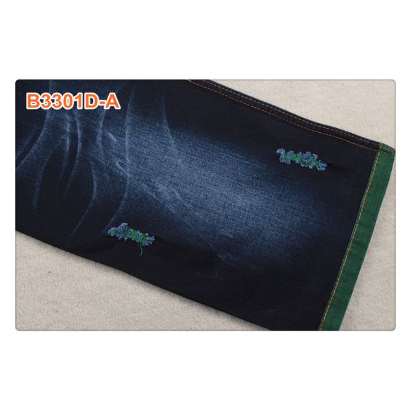 Green Backside Cotton Viscose Spandex Denim Fabric for Man Jean