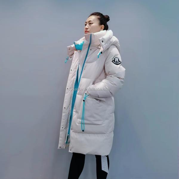 FODARLLOY F23532 Ladies Warm Hooded Cotton-padded Clothes Women Slim Long Winter Jackets Women Coats