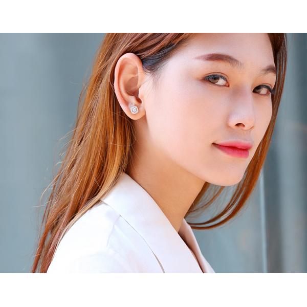 Благородные серьги 2.0g диаманта белого золота 0.38ct 18k вокруг гениального отрезка