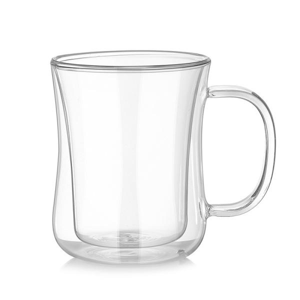 o copo de vidro da parede 220ml/420ml dobro isolou o Thermal para o chá/café