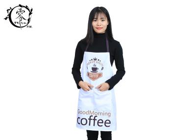 Bib Canvas Houseware Items Adult Kitchen Aprons Premium Quality Unisex Coffee Cup Pattern With Pockets