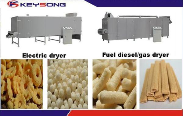 Rice Snacks Making Machine , Corn Puff Extruder Machine CE ISO Certification