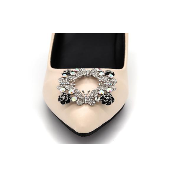 2026 Wedding shoe buckle Customized Charming Crystal Decorative Shoe Clips And Charms 60*45mm