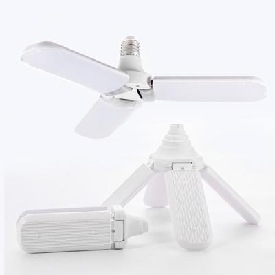 45W E27 B22 Foldable Blade LED Lights Three Leaves Adjustable Angle