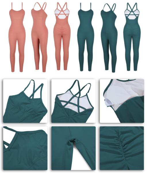 75% Nylon 25% Spandex Fitness Mulheres Jumpsuit de treino Activwear Tracksuits da HEXIN