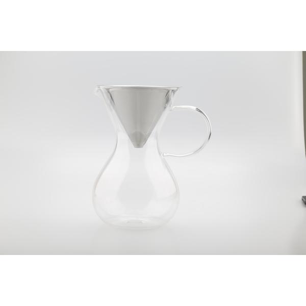 Food Grade Pour Over Antique Glass Coffee Pots For Cold Brew Coffee , Sample Available
