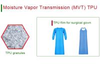 Transmissão do vapor da umidade do vestido cirúrgico TPU