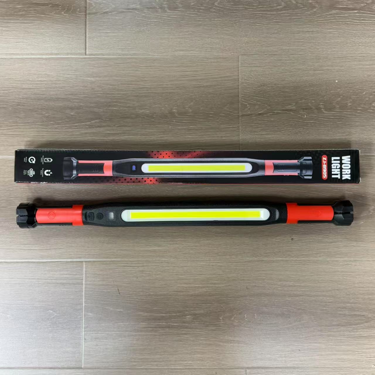 LED Magnetic Tape Double Hook Foldable Rotating Work Lamp Outdoor COB Flashlight Charging Long-lasting Emergency Light