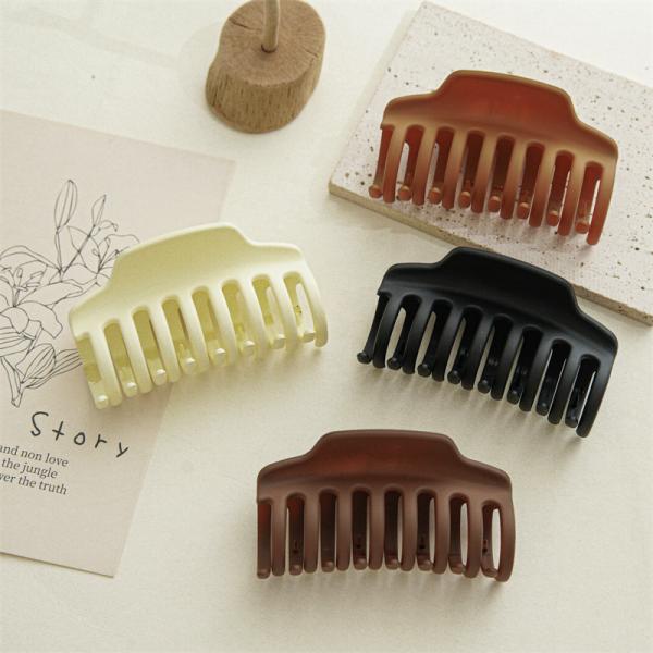 Instagram resin pure color women hair clip accessories Shark Bobby Pin 2022 new feminine matte grips OEM logo