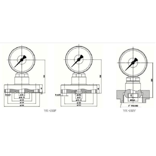 Hot sale Seismic Pressure Gauge 40MPA Drilling Instruments 60 / 120MPa Mud Pump Gauge