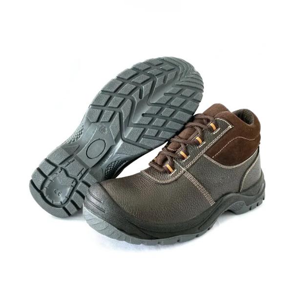 Black Steel Toe Work Safety Shoes Unisex Leather Steel Toe Shoes ESD