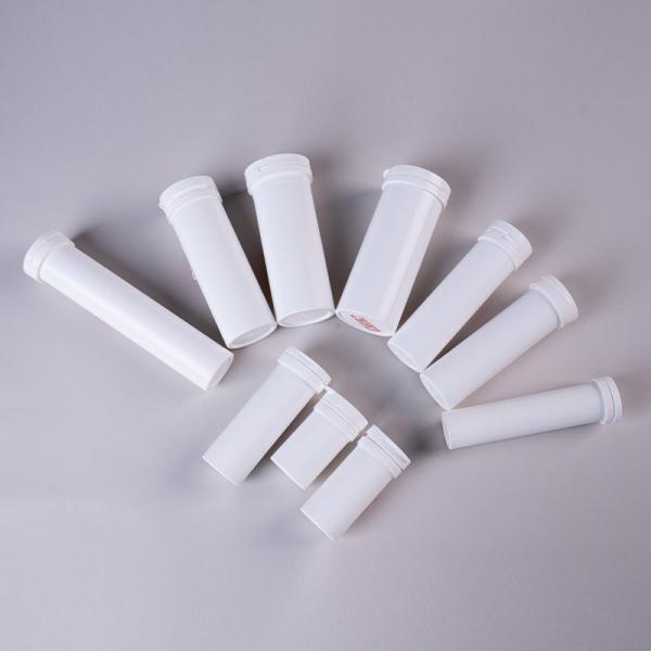 Tubes de comprimés effervescents avec couverture en spirale Déshydrateur de diamètre 29 mm Emballage sur mesure en tube long blanc