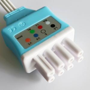 Os cabos descartáveis compatíveis 3 de Nihon Kohden ECG conduzem o material do