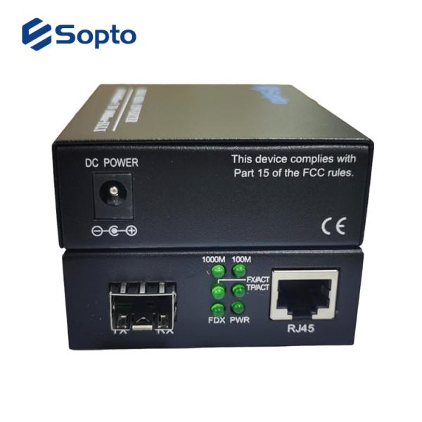 10/100/1000Base OEM Fiber Media Converter RJ45 SC Duplex 20KM