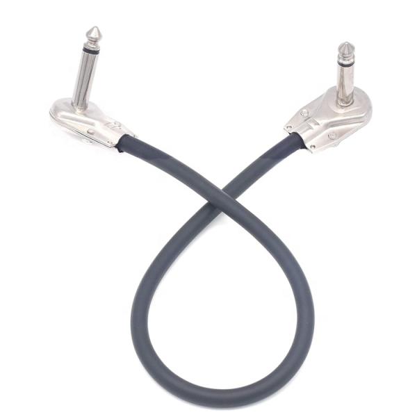 1/4 6.35mm Inch Silver Golden Right Angle Mono TS Audio Jack Instrument Guitar Patch Cable