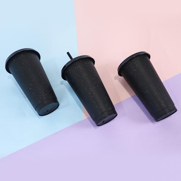 чашка 10*6*19cm цвета выпивая стекел 16oz 24oz пластиковая многоразовая изменяя