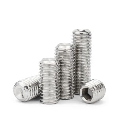 M4-M10 SS304 Metric Hexagon Socket Set Screws with Flat Point ISO 9001 2015 Certified
