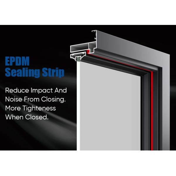 Ultra Slim Edge Single Glass Aluminium Swing Doors Silent For Office