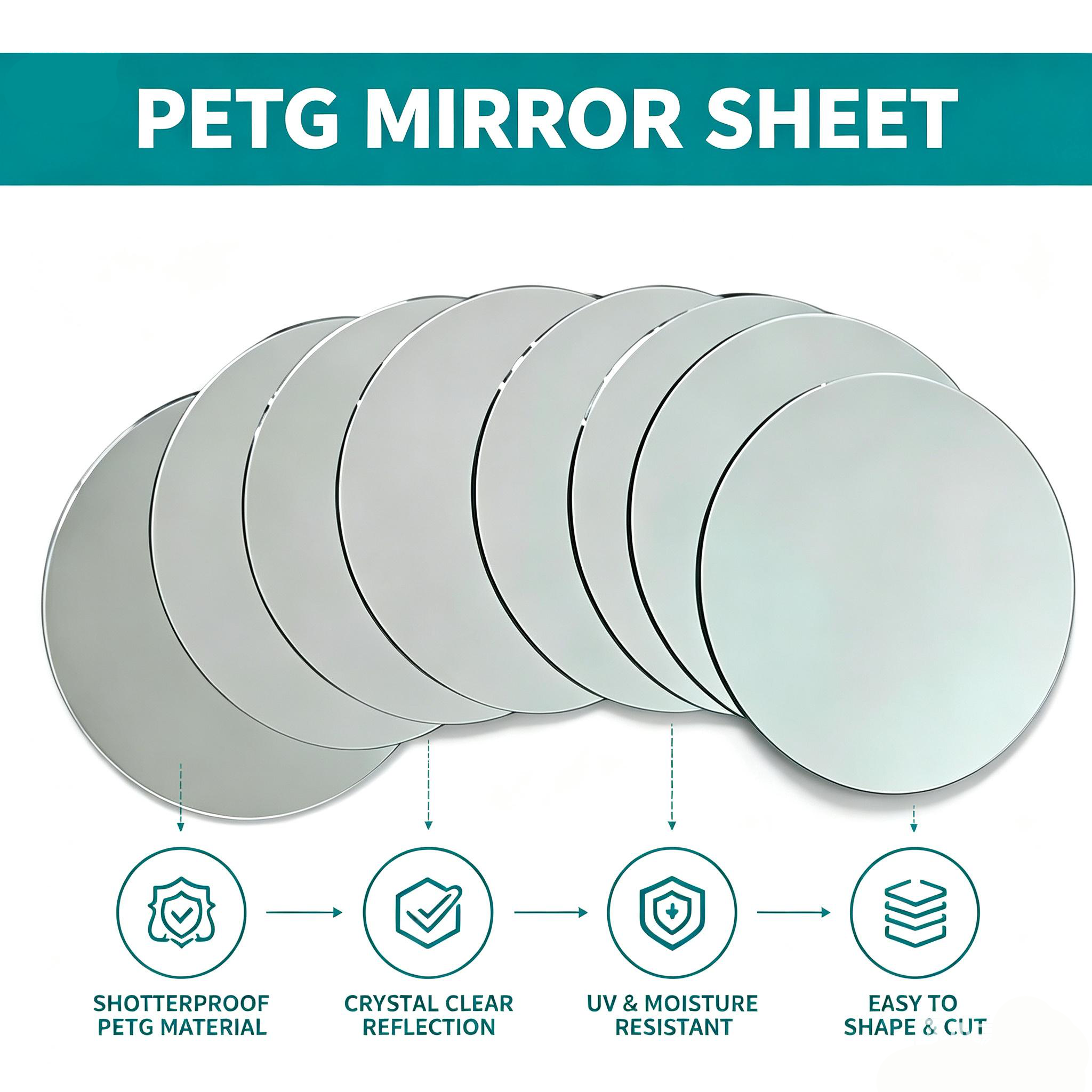 Ultra Flexible Shatterproof PET Mirror Sheet with Double-Side PE Film and Anti-Oxidation Silver Coating for Wedding Decor
